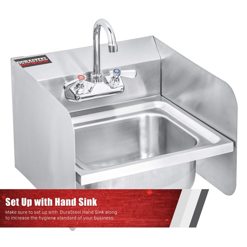 DuraSteel Stainless Steel Sink Splash Guard - 26" x 12" Wall Mount Commercial Kitchen Shield - Kitchen Safety & Hygiene Cooking Splatter Screen - Ideal for Hand Sinks, Prep Sink, Utility Sink - Image 4
